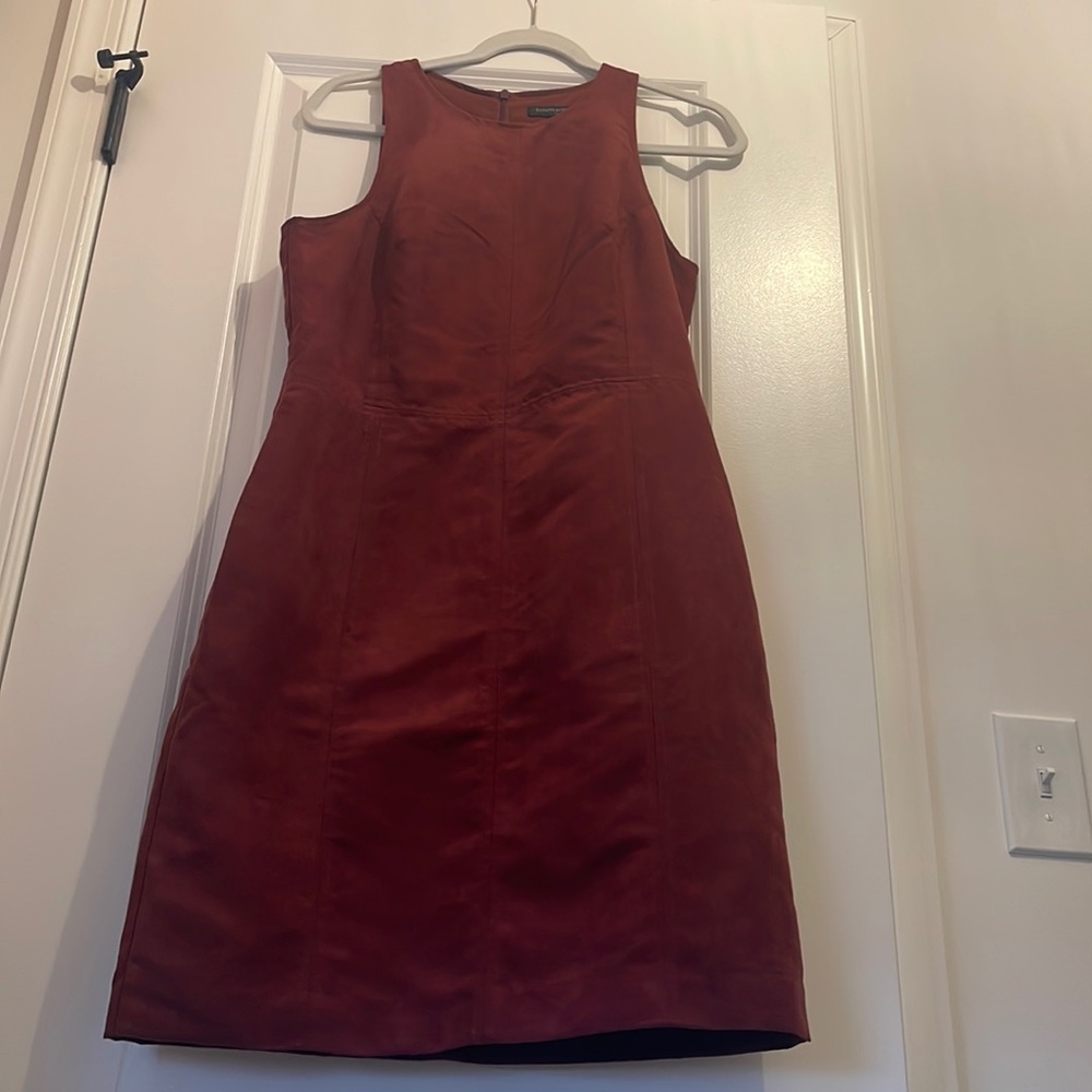 Vegan suede maroon dress from banana republic factory
